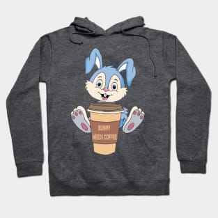 Bunny needs coffee Hoodie